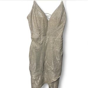 Elegant Silver Sleeveless Dress